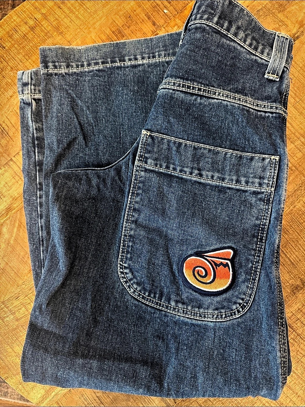 JNCO Twin Cannon Classics Wide Leg Jeans Dark Stone Waist 26